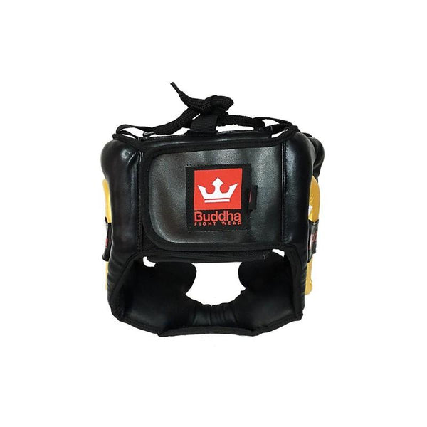 Casco Training Negro/Oro Boxeo Muay Thai MMA Kick Boxing - Buddha