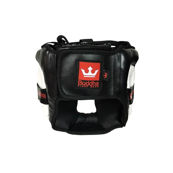 Casco Training Negro/Blanco Boxeo Muay Thai MMA Kick Boxing - Buddha