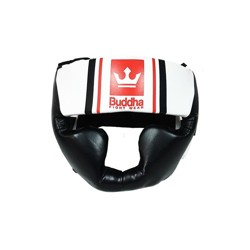 Casco Training Negro/Blanco Boxeo Muay Thai MMA Kick Boxing - Buddha