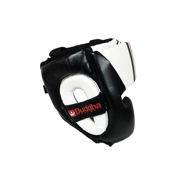 Casco Training Negro/Blanco Boxeo Muay Thai MMA Kick Boxing - Buddha