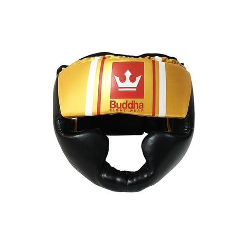 Casco Training Negro/Oro Boxeo Muay Thai MMA Kick Boxing - Buddha
